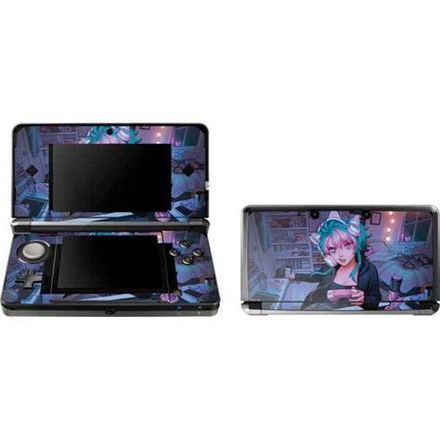 Anime Catgirl Gamer Nerd by Ivy Dolamore 3DS (2011) Skin