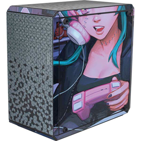 Anime Catgirl Gamer Nerd by Ivy Dolamore Cooler Master MasterBox Q300L Mini Tower Skin