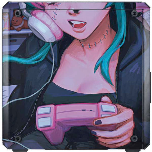 Anime Catgirl Gamer Nerd by Ivy Dolamore Cooler Master MasterBox Q300L Mini Tower Skin