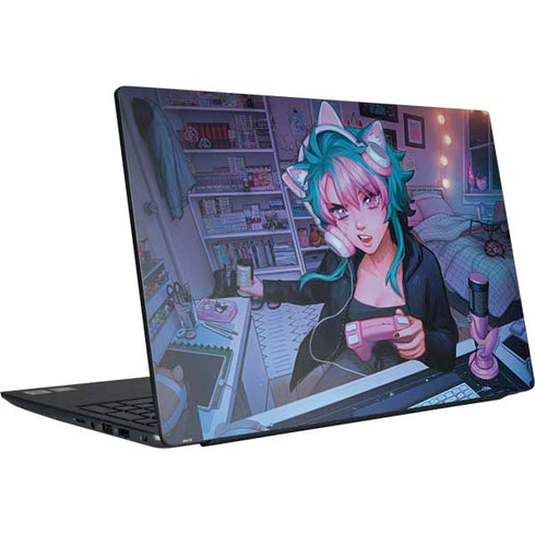 Anime Catgirl Gamer Nerd by Ivy Dolamore Dell Vostro Skin