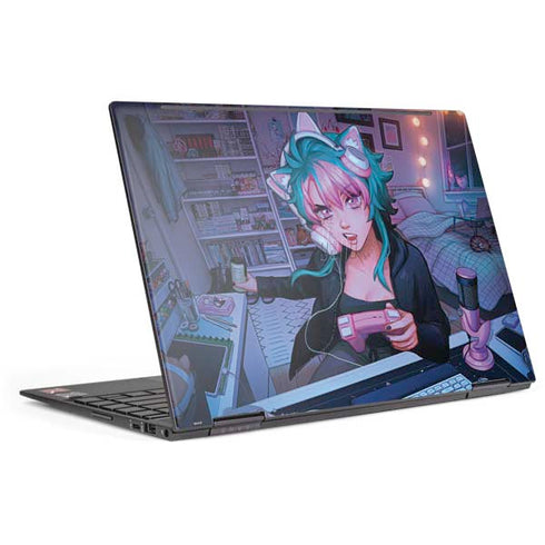 Anime Catgirl Gamer Nerd by Ivy Dolamore HP Envy Skin