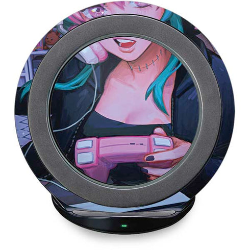 Anime Catgirl Gamer Nerd by Ivy Dolamore Fast Charge Wireless Charging Stand Skin