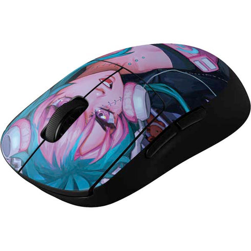 Anime Catgirl Gamer Nerd by Ivy Dolamore G Pro Wireless Gaming Mouse Skin