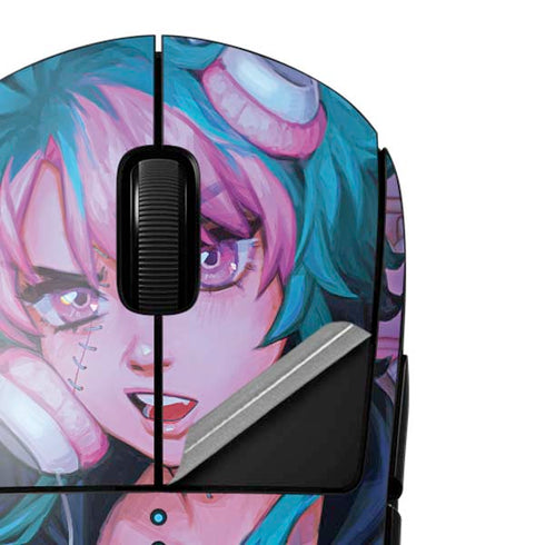 Anime Catgirl Gamer Nerd by Ivy Dolamore G Pro Wireless Gaming Mouse Skin
