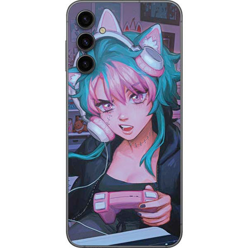Anime Catgirl Gamer Nerd by Ivy Dolamore Galaxy A14 5G Skin