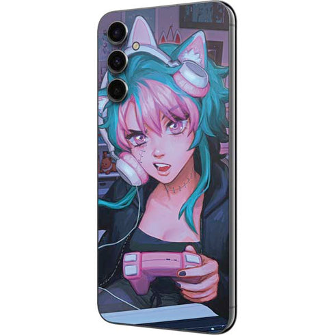 Anime Catgirl Gamer Nerd by Ivy Dolamore Galaxy A14 5G Skin