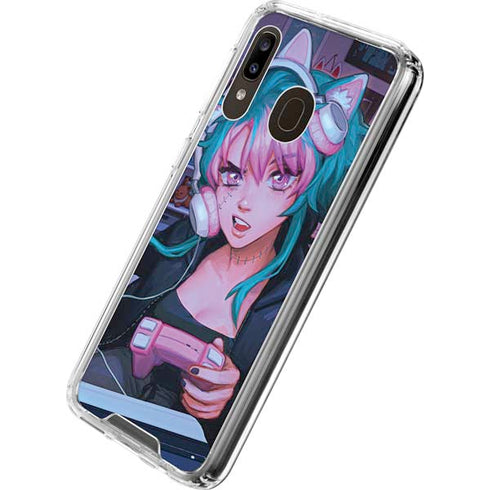 Anime Catgirl Gamer Nerd by Ivy Dolamore Galaxy A30 Clear Case