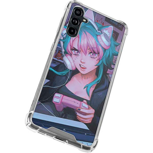 Anime Catgirl Gamer Nerd by Ivy Dolamore Galaxy A54 5G Clear Case