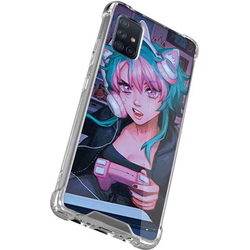 Anime Catgirl Gamer Nerd by Ivy Dolamore Galaxy A71 5G Clear Case