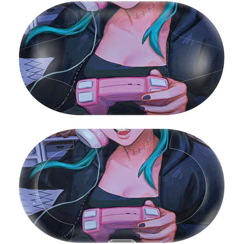 Anime Catgirl Gamer Nerd by Ivy Dolamore Galaxy Buds Plus Skin