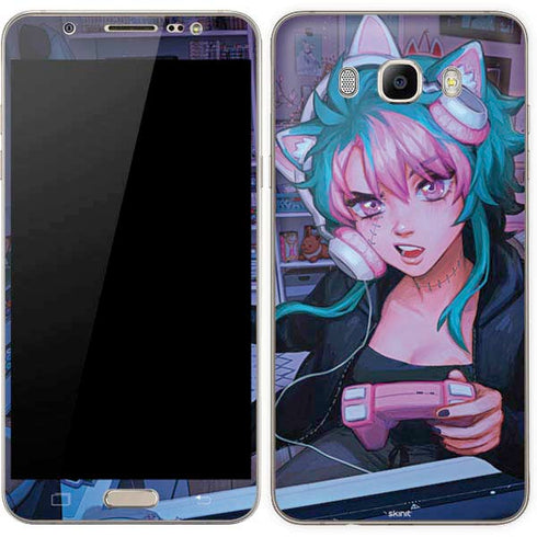 Anime Catgirl Gamer Nerd by Ivy Dolamore Galaxy J7 Skin
