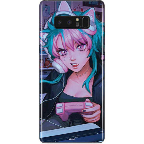 Anime Catgirl Gamer Nerd by Ivy Dolamore Galaxy Note 8 Skin