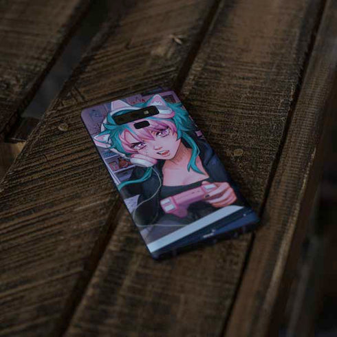 Anime Catgirl Gamer Nerd by Ivy Dolamore Galaxy Note 9 Skin
