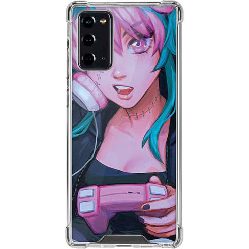 Anime Catgirl Gamer Nerd by Ivy Dolamore Galaxy Note20 5G Clear Case
