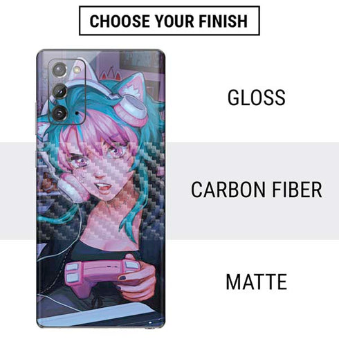 Anime Catgirl Gamer Nerd by Ivy Dolamore Galaxy Note20 5G Skin