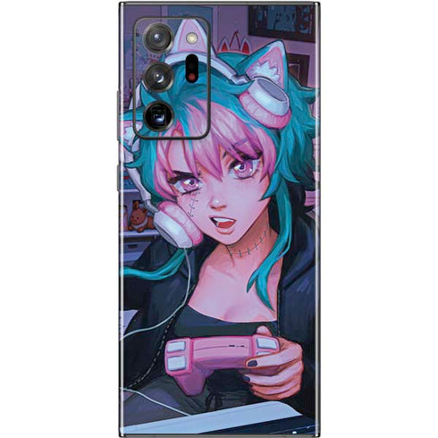 Anime Catgirl Gamer Nerd by Ivy Dolamore Galaxy Note20 Ultra 5G Skin