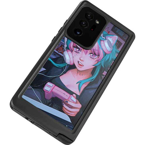 Anime Catgirl Gamer Nerd by Ivy Dolamore Galaxy Note20 Ultra 5G Waterproof Case