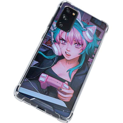 Anime Catgirl Gamer Nerd by Ivy Dolamore Galaxy S20 FE Clear Case