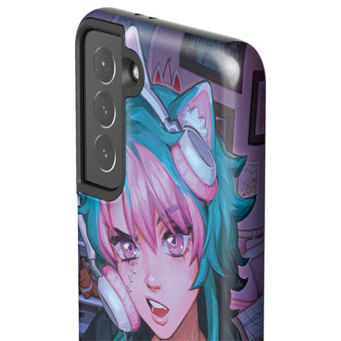 Anime Catgirl Gamer Nerd by Ivy Dolamore Galaxy S21 5G Pro Case