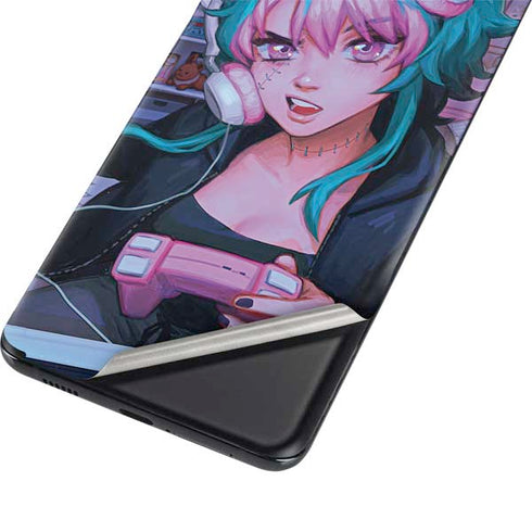 Anime Catgirl Gamer Nerd by Ivy Dolamore Galaxy S21 5G Skin