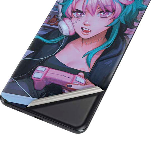 Anime Catgirl Gamer Nerd by Ivy Dolamore Galaxy S21 Ultra 5G Skin