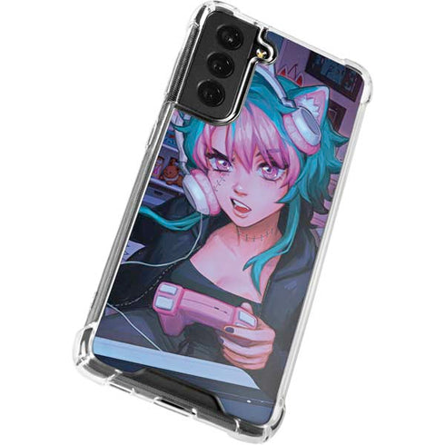 Anime Catgirl Gamer Nerd by Ivy Dolamore Galaxy S22 Clear Case