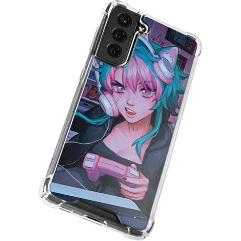 Anime Catgirl Gamer Nerd by Ivy Dolamore Galaxy S22 Plus Clear Case