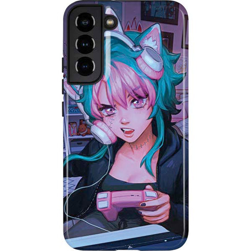 Anime Catgirl Gamer Nerd by Ivy Dolamore Galaxy S22 Plus Pro Case