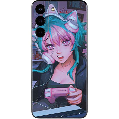 Anime Catgirl Gamer Nerd by Ivy Dolamore Galaxy S22 Skin