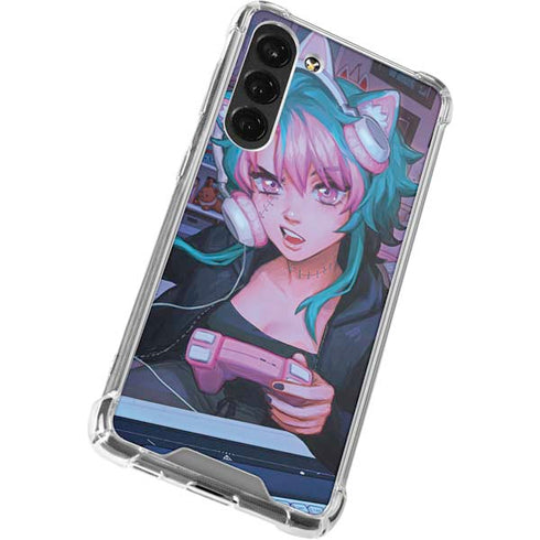 Anime Catgirl Gamer Nerd by Ivy Dolamore Galaxy S23 Plus Clear Case