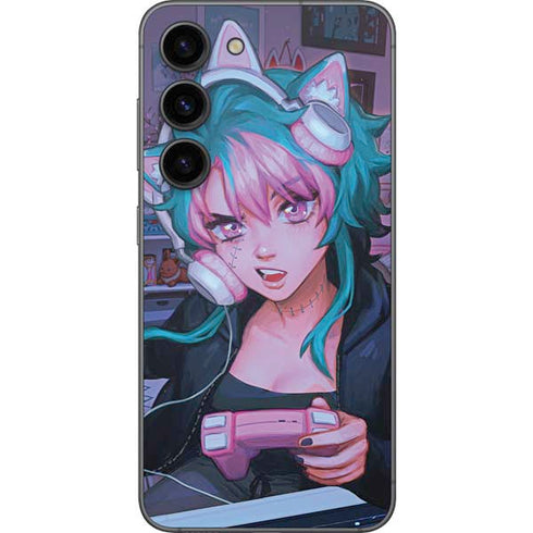 Anime Catgirl Gamer Nerd by Ivy Dolamore Galaxy S23 Skin