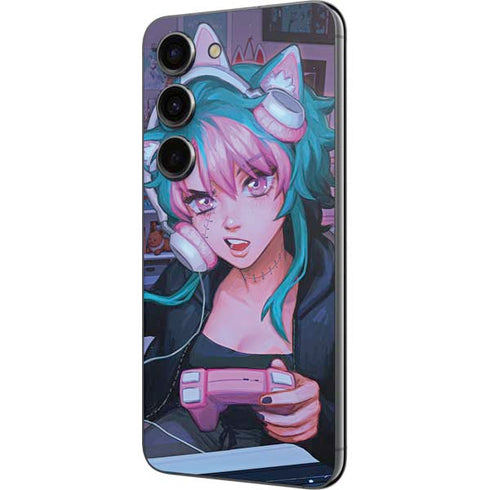 Anime Catgirl Gamer Nerd by Ivy Dolamore Galaxy S23 Skin