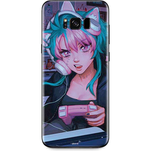 Anime Catgirl Gamer Nerd by Ivy Dolamore Galaxy S8 Skin