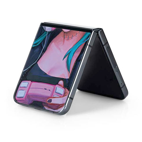 Anime Catgirl Gamer Nerd by Ivy Dolamore Galaxy Z Flip5 5G Skin