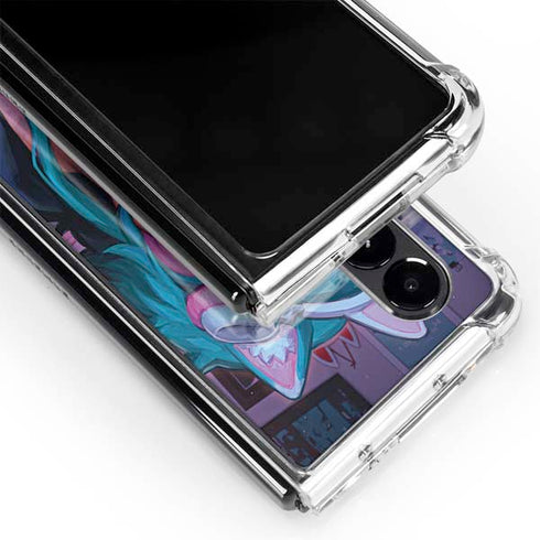 Anime Catgirl Gamer Nerd by Ivy Dolamore Galaxy Z Fold4 5G Clear Case