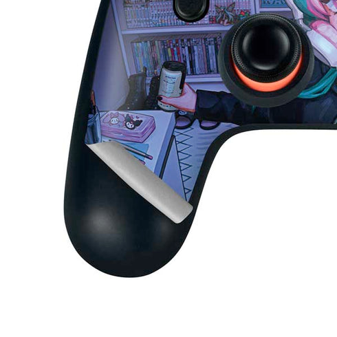Anime Catgirl Gamer Nerd by Ivy Dolamore Google Stadia Controller Skin