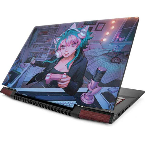 Anime Catgirl Gamer Nerd by Ivy Dolamore Lenovo IdeaPad Skin