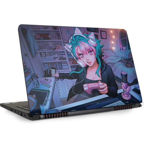 Anime Catgirl Gamer Nerd by Ivy Dolamore Dell Inspiron Skin