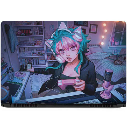 Anime Catgirl Gamer Nerd by Ivy Dolamore Dell Inspiron Skin