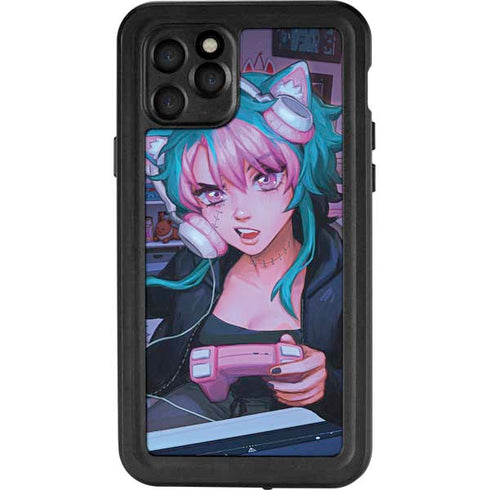 Anime Catgirl Gamer Nerd by Ivy Dolamore iPhone 11 Pro Waterproof Case