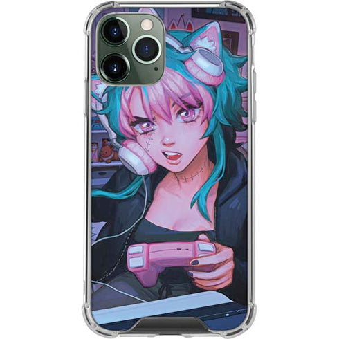 Anime Catgirl Gamer Nerd by Ivy Dolamore iPhone 12 Pro Clear Case