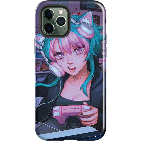 Anime Catgirl Gamer Nerd by Ivy Dolamore iPhone 12 Pro Impact Case