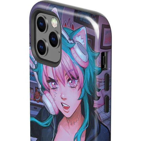 Anime Catgirl Gamer Nerd by Ivy Dolamore iPhone 12 Pro Impact Case