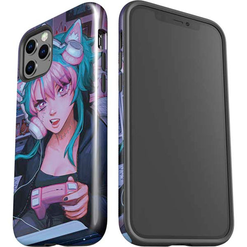 Anime Catgirl Gamer Nerd by Ivy Dolamore iPhone 12 Pro Impact Case