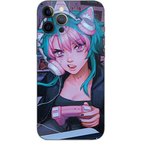 Anime Catgirl Gamer Nerd by Ivy Dolamore iPhone 12 Pro Max Skin