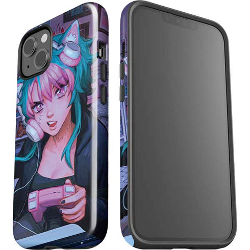 Anime Catgirl Gamer Nerd by Ivy Dolamore iPhone 13 Impact Case