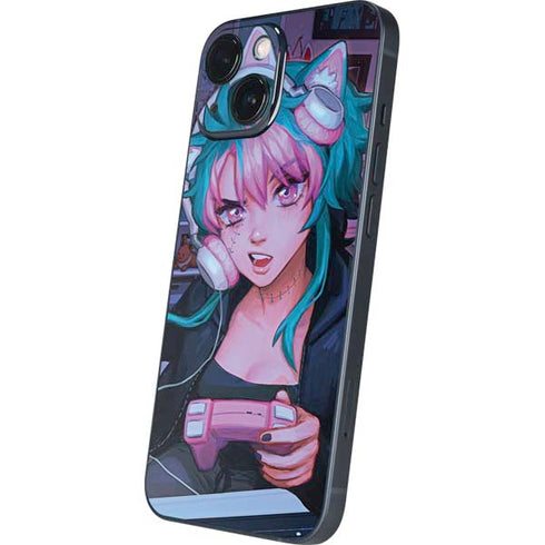 Anime Catgirl Gamer Nerd by Ivy Dolamore iPhone 13 Mini Skin