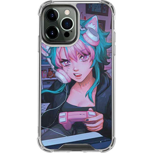 Anime Catgirl Gamer Nerd by Ivy Dolamore iPhone 13 Pro Max Clear Case