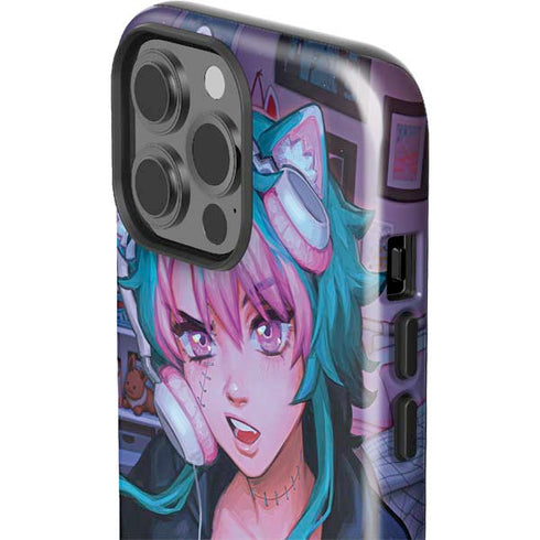 Anime Catgirl Gamer Nerd by Ivy Dolamore iPhone 15 Pro Max Impact Case
