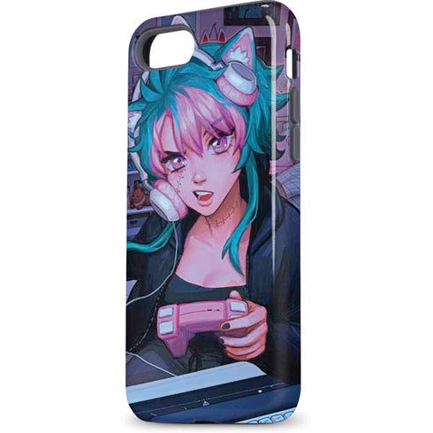 Anime Catgirl Gamer Nerd by Ivy Dolamore iPhone 8 Pro Case